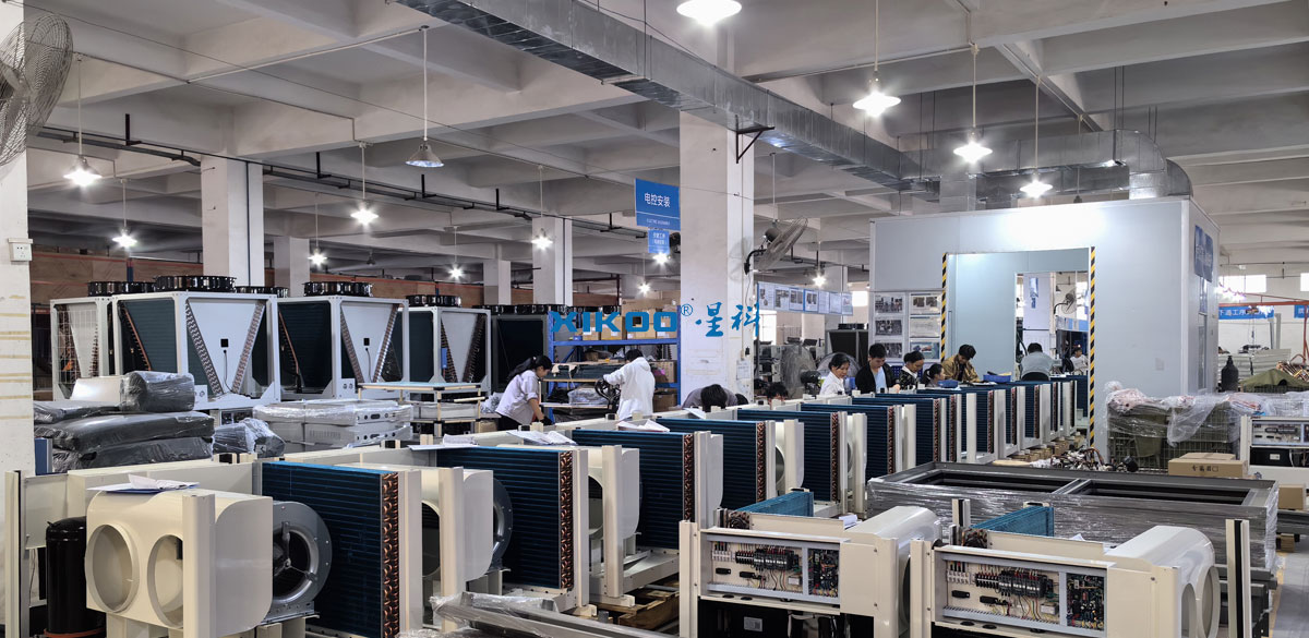 蒸發(fā)冷省電空調(diào)-環(huán)保空調(diào)廠(chǎng)家生產(chǎn)車(chē)間