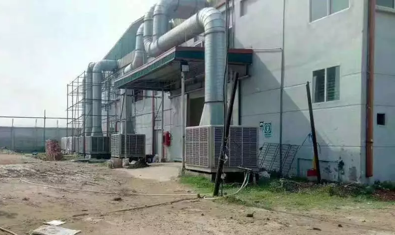 星科環?？照{冷風機大機給國外工廠車間降溫通風
