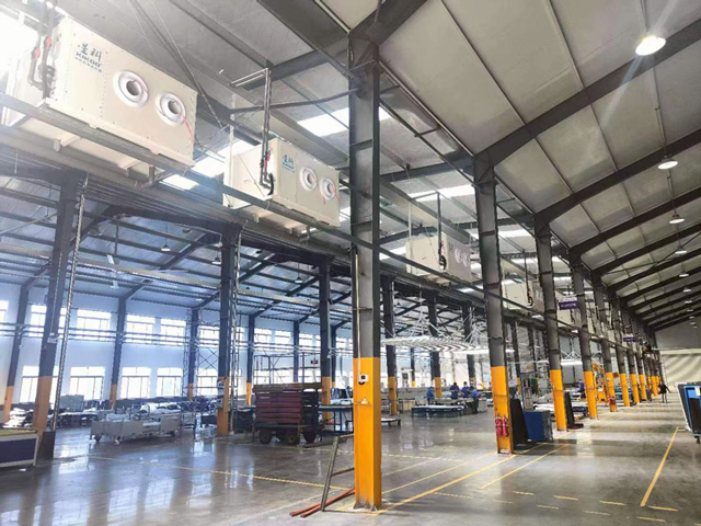 寧波車間降溫應(yīng)用蒸發(fā)冷省電空調(diào)-臥式射流空調(diào)