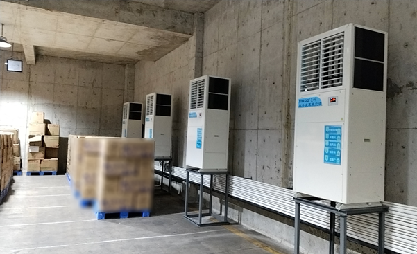 雞蛋倉儲倉庫制冷降溫，應(yīng)用蒸發(fā)冷省電空調(diào)-立式軸流柜機(jī)