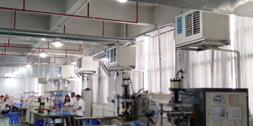 注塑廠整體降溫，安裝蒸發(fā)冷省電空調(diào)-臥式軸流機(jī)組SYW-ZL-30
